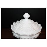 Fenton Hobnail Milk Glass Candy Dish