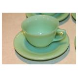 Fire King Jadeite Glass Dishware Set