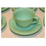 Fire King Jadeite Glass Dishware Set