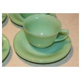 Fire King Jadeite Glass Dishware Set
