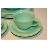 Fire King Jadeite Glass Dishware Set