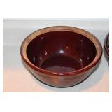 Brown Stoneware Baked Beans Pots