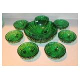 Anchor Hocking Green Burple Dessert Bowl Set