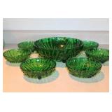 Anchor Hocking Green Burple Dessert Bowl Set