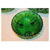 Anchor Hocking Green Burple Dessert Bowl Set