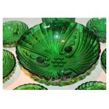 Anchor Hocking Green Burple Dessert Bowl Set