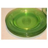 Green Depression Glassware