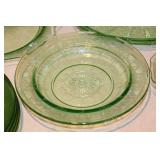 Green Depression Glassware