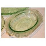 Green Depression Glassware
