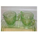 Green Depression Glassware