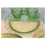 Green Depression Glassware