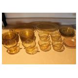 Amber Depression Glassware