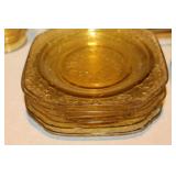 Amber Depression Glassware