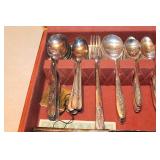Silver Plate Flatware & Chest