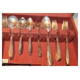 Silver Plate Flatware & Chest