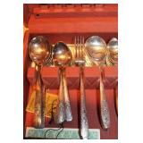 Silver Plate Flatware & Chest