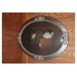 Antique Portrait & Convex Glass Frame