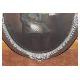 Antique Portrait & Convex Glass Frame