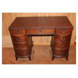 Mahogany Desk & Folding Wooden Chair