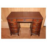 Mahogany Desk & Folding Wooden Chair