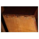 Mahogany Desk & Folding Wooden Chair