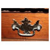 Mahogany Desk & Folding Wooden Chair