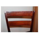 Mahogany Desk & Folding Wooden Chair
