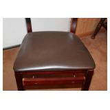 Mahogany Desk & Folding Wooden Chair