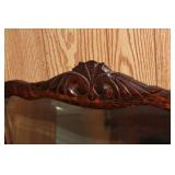 Antique Quarter Sawed Oak Table & Mirror Set