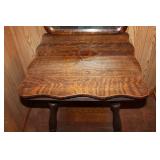 Antique Quarter Sawed Oak Table & Mirror Set