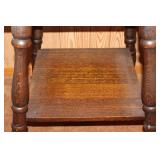 Antique Quarter Sawed Oak Table & Mirror Set