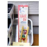 Vintage UMCO 173AS Tackle Box and Contents…Hot-Shot S-M2, Kautzky Lazy Ike,  Heddon Wood Cobra and More