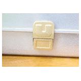 Vintage UMCO 173AS Tackle Box and Contents…Hot-Shot S-M2, Kautzky Lazy Ike,  Heddon Wood Cobra and More