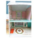 Vintage 1960’s Marx Marxie Mansion Tin Litho Dollhouse…