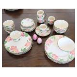 Antique Franciscan Dinnerware Earthenware Desert Rose Dish Set…