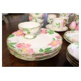 Antique Franciscan Dinnerware Earthenware Desert Rose Dish Set…