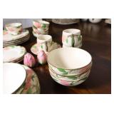 Antique Franciscan Dinnerware Earthenware Desert Rose Dish Set…