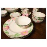 Antique Franciscan Dinnerware Earthenware Desert Rose Dish Set…