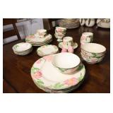 Antique Franciscan Dinnerware Earthenware Desert Rose Dish Set…