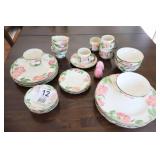 Antique Franciscan Dinnerware Earthenware Desert Rose Dish Set…