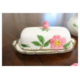 Antique Franciscan Dinnerware Earthenware Desert Rose Accessory Pieces…