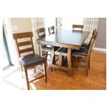 Kitchen Dining ‘A America Furniture’ Counter-Height Table and Chair Set w/Drop-Down Extended Table Leaf…