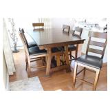 Kitchen Dining ‘A America Furniture’ Counter-Height Table and Chair Set w/Drop-Down Extended Table Leaf…