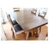 Kitchen Dining ‘A America Furniture’ Counter-Height Table and Chair Set w/Drop-Down Extended Table Leaf…