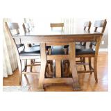 Kitchen Dining ‘A America Furniture’ Counter-Height Table and Chair Set w/Drop-Down Extended Table Leaf…