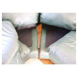 Beautiful Dark Hunter Green Sealy Leather Corner-Sectional Sofa w/ Ottoman