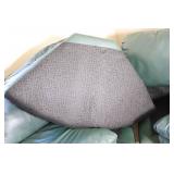 Beautiful Dark Hunter Green Sealy Leather Corner-Sectional Sofa w/ Ottoman