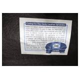 Beautiful Dark Hunter Green Sealy Leather Corner-Sectional Sofa w/ Ottoman