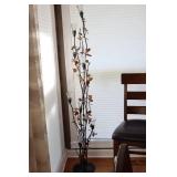Interior Home Decor…Berry Leaf-Themed Candle Metal Art Tree