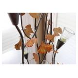 Interior Home Decor…Berry Leaf-Themed Candle Metal Art Tree
